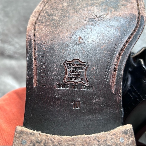 MARIO CALUGI Men’s Dress Shoes 10M Black Made in Italy Leather Dressy Oxfords - Picture 8 of 12